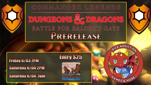 COMMANDER LEGENDS: BATTLE FOR BALDUR S GATE PRERELEASE SATURDAY  2PM ticket Cheap