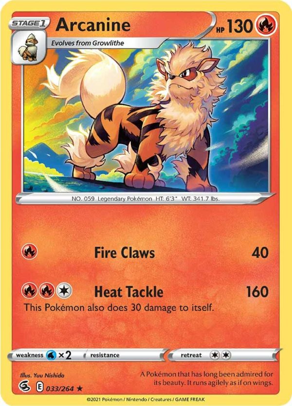 Arcanine (033 264) [Sword & Shield: Fusion Strike] Online Sale