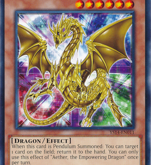 Aether, the Empowering Dragon [YS14-EN011] Common on Sale